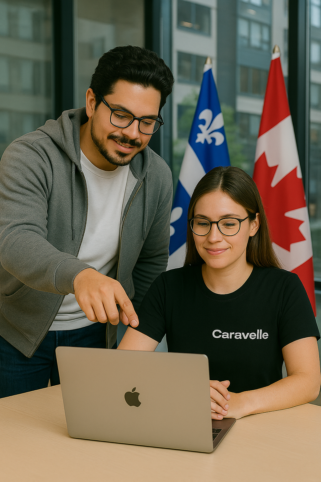 employe-freelance de caravelle employe de chez caravelle qui partage son écran canada